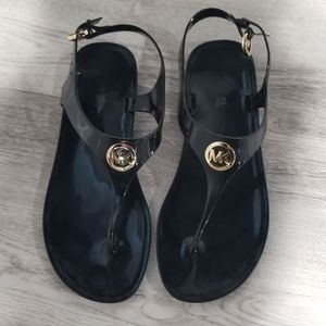 Michael kors Black and Gold Sandals